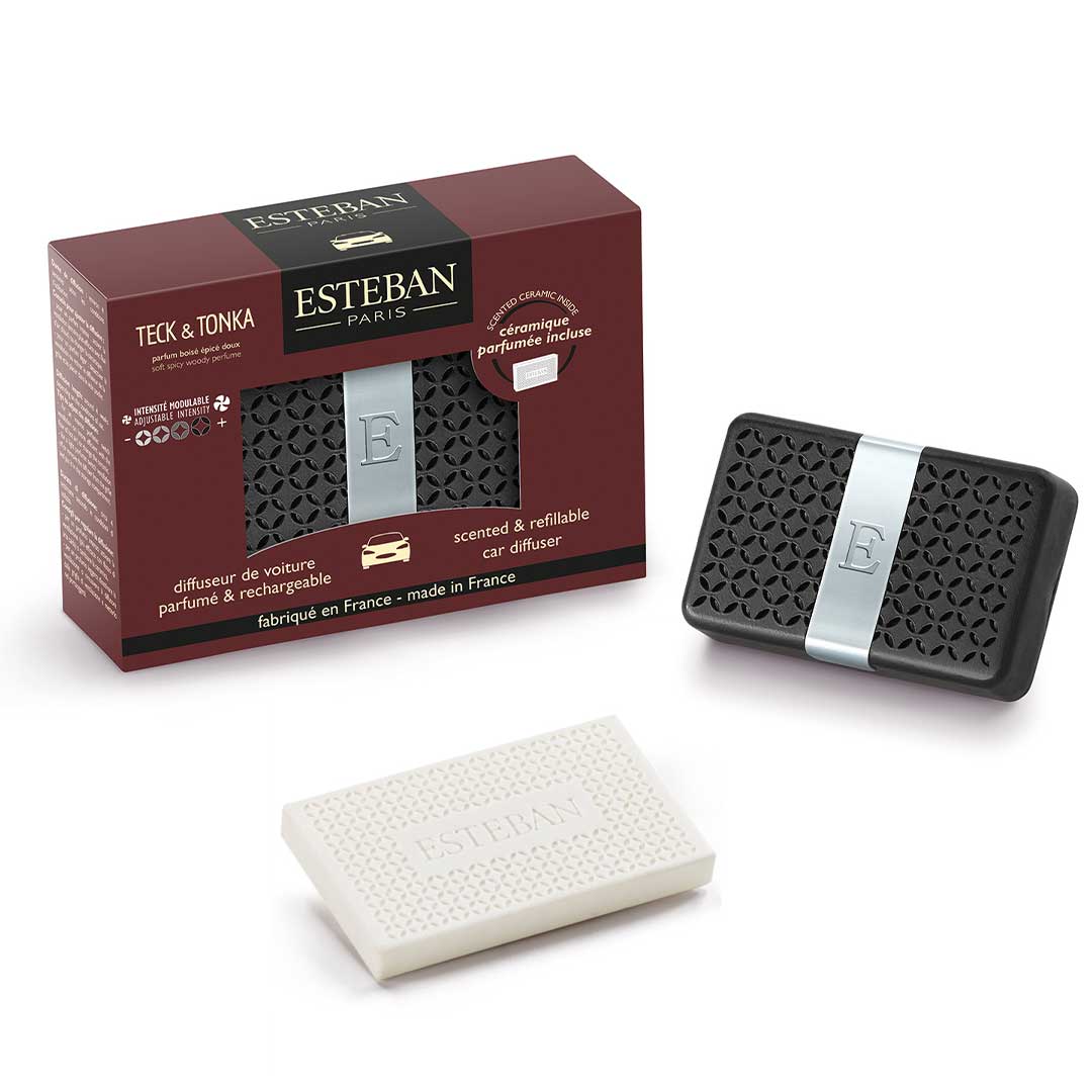 ESTEBAN Recharge de parfum pour voiture Teck et Tonka ESTEBAN Recharge de parfum pour voiture Teck et Tonka